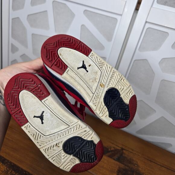 Nike Air Jordan 4 Retro Fiba Baby/Toddler SZ 8c Dark Red Streetstyle Basketball - Picture 6 of 6